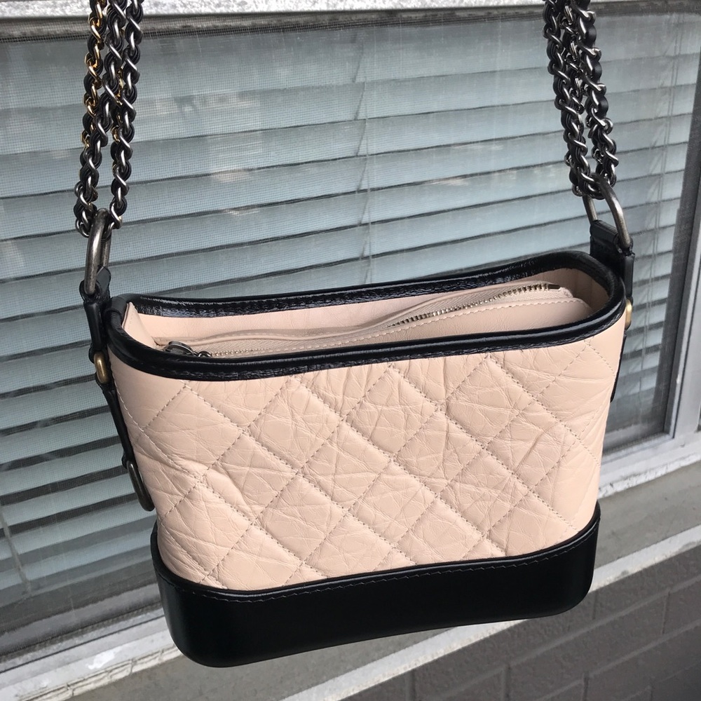 Chanel Gabrielle Hobo Bag Beige and Black Small - Picture 5 of 5